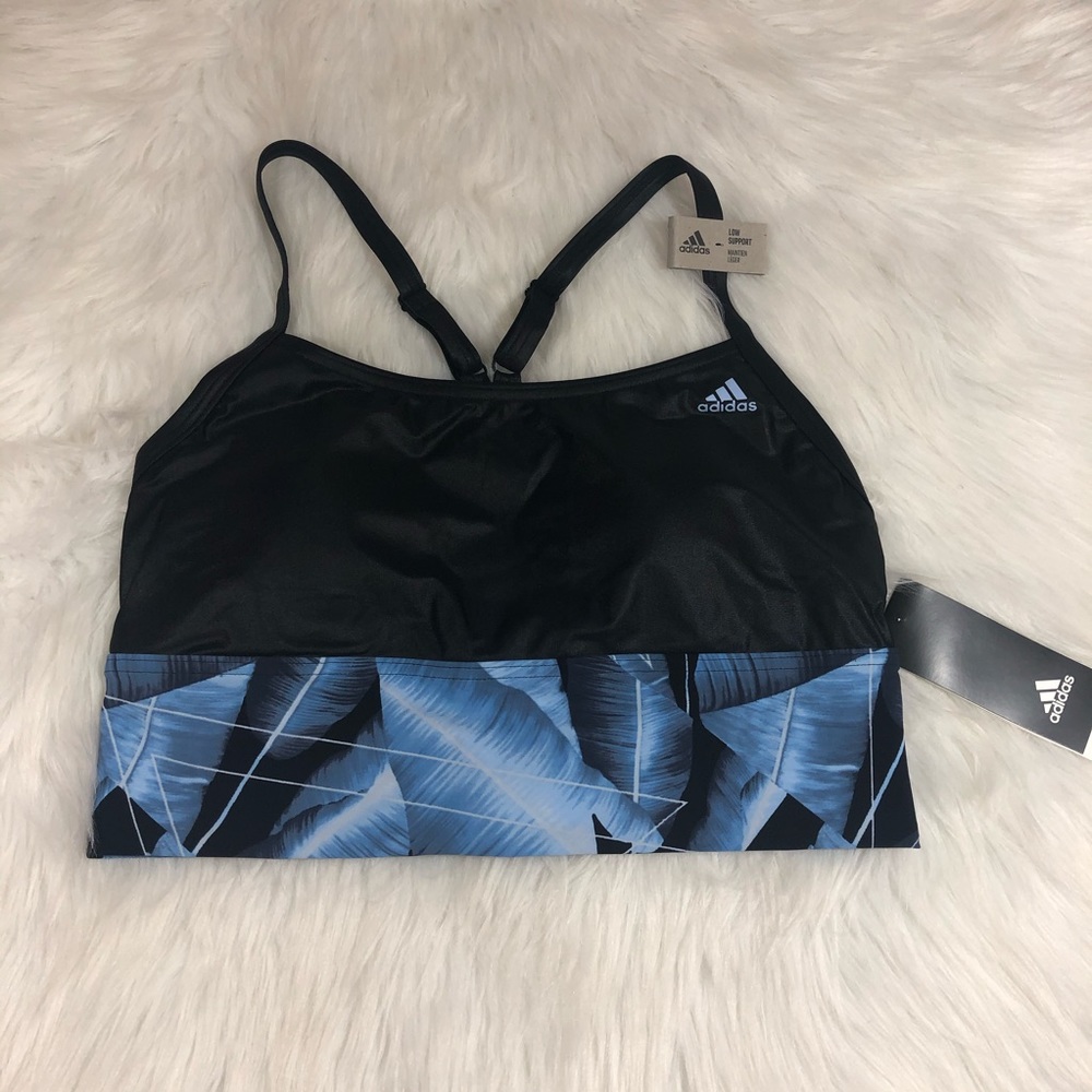 Adidas Womens All Me Bikini Top Black and Blue
